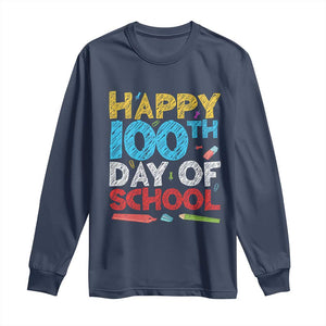 100 Days of School Celebration Long Sleeve Shirt Happy 100th Day Student Teacher Gift