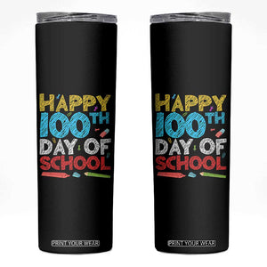 100 Days of School Celebration Skinny Tumbler Happy 100th Day Student Teacher Gift