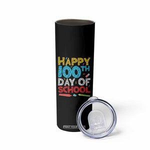 100 Days of School Celebration Skinny Tumbler Happy 100th Day Student Teacher Gift