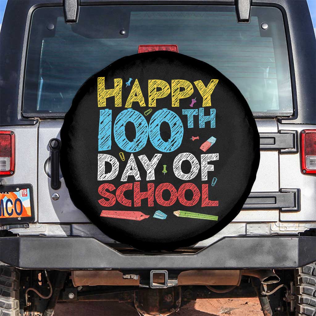 100 Days of School Celebration Spare Tire Cover Happy 100th Day Student Teacher Gift
