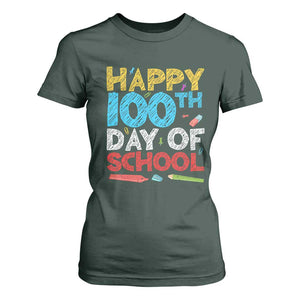 100 Days of School Celebration T Shirt For Women Happy 100th Day Student Teacher Gift
