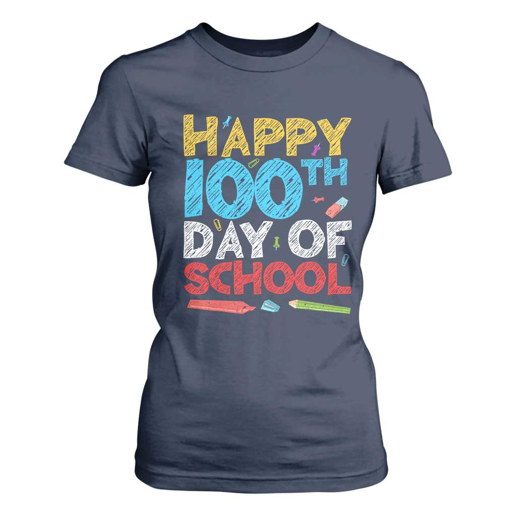 100 Days of School Celebration T Shirt For Women Happy 100th Day Student Teacher Gift