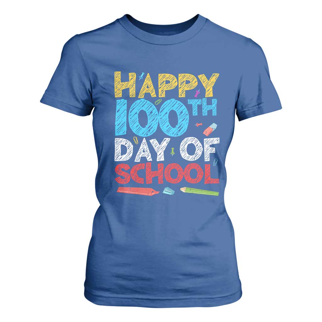 100 Days of School Celebration T Shirt For Women Happy 100th Day Student Teacher Gift