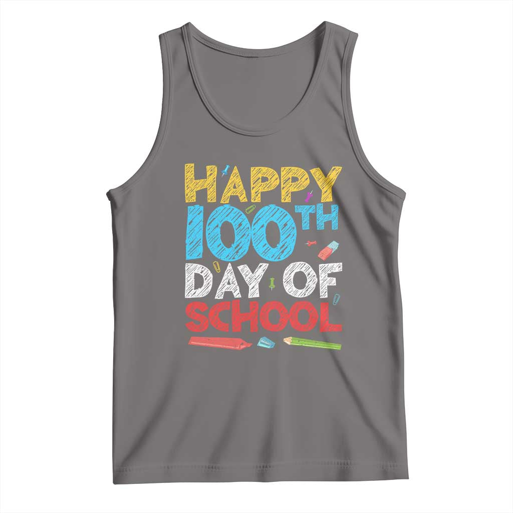 100 Days of School Celebration Tank Top Happy 100th Day Student Teacher Gift