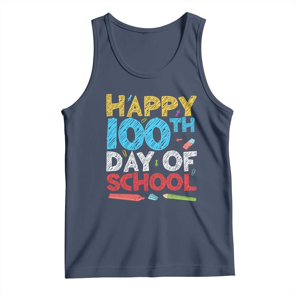 100 Days of School Celebration Tank Top Happy 100th Day Student Teacher Gift