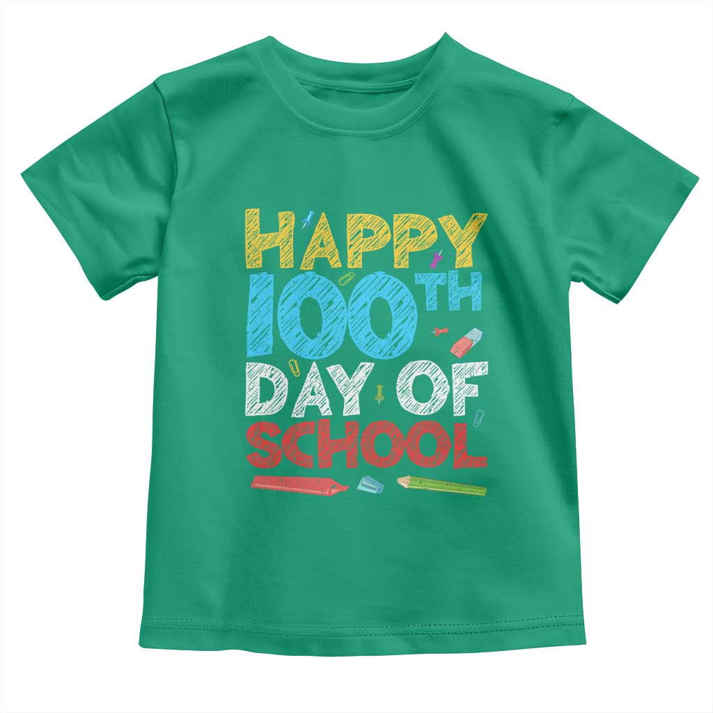 100 Days of School Celebration Toddler T Shirt Happy 100th Day Student Teacher Gift
