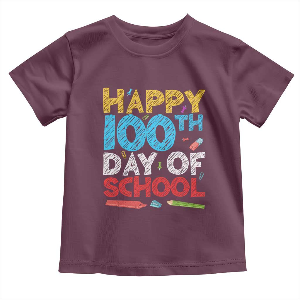 100 Days of School Celebration Toddler T Shirt Happy 100th Day Student Teacher Gift