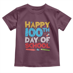 100 Days of School Celebration Toddler T Shirt Happy 100th Day Student Teacher Gift