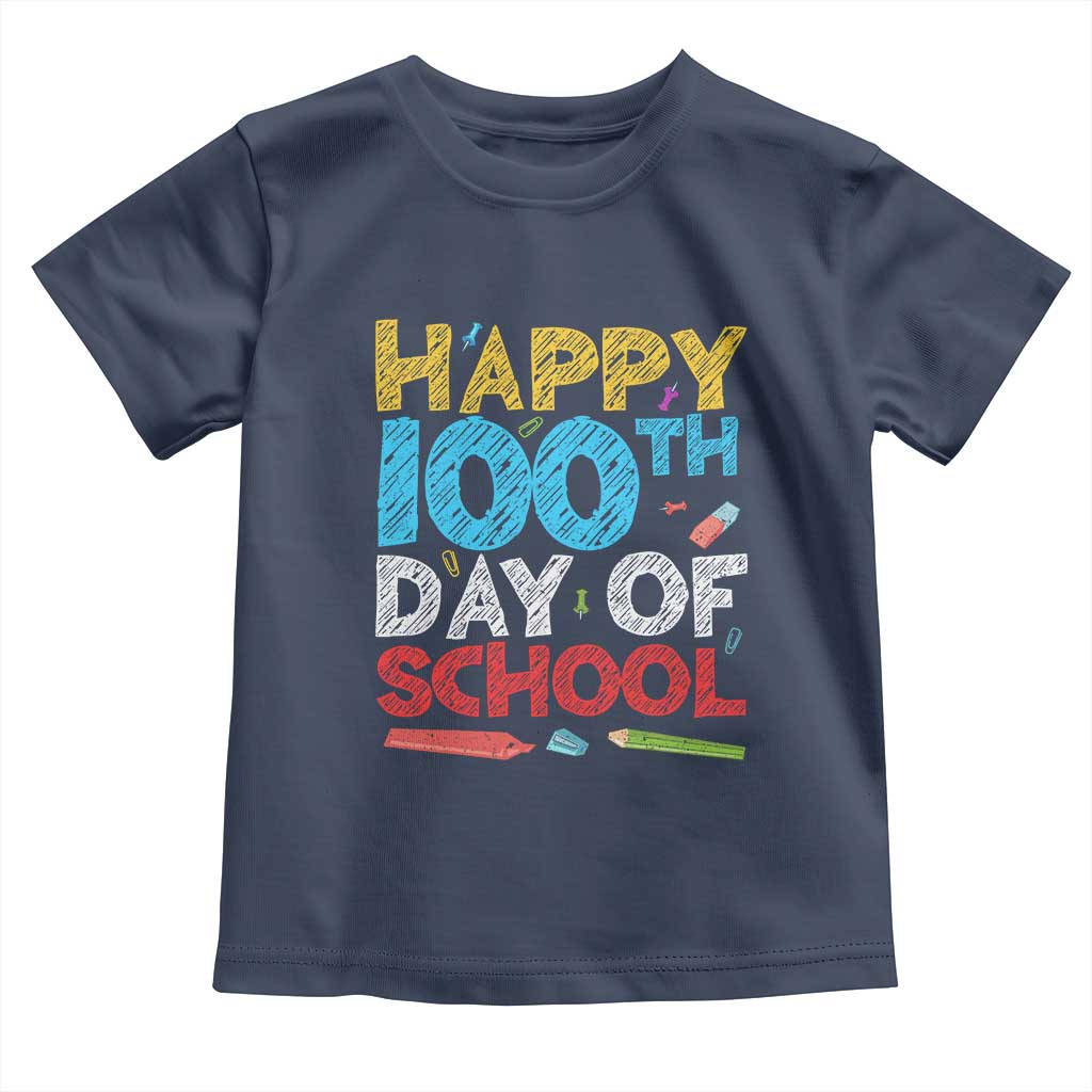 100 Days of School Celebration Toddler T Shirt Happy 100th Day Student Teacher Gift