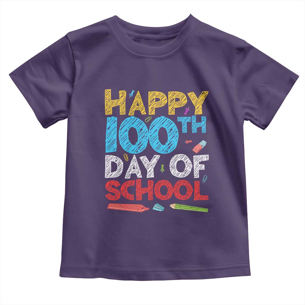 100 Days of School Celebration Toddler T Shirt Happy 100th Day Student Teacher Gift