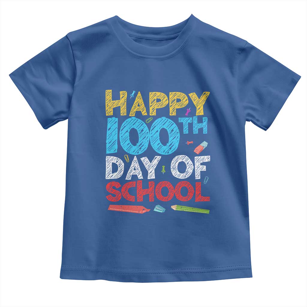 100 Days of School Celebration Toddler T Shirt Happy 100th Day Student Teacher Gift