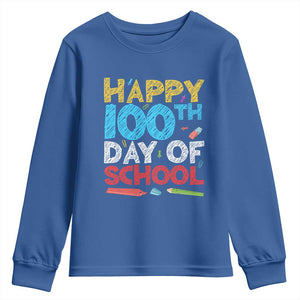 100 Days of School Celebration Youth Sweatshirt Happy 100th Day Student Teacher Gift