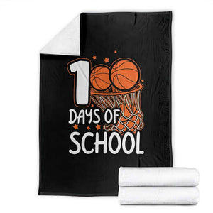 100 Days of Rocking School Basketball Throw Blanket Cool Kids Sports Gift