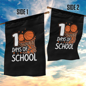 100 Days of Rocking School Basketball Garden Flag Cool Kids Sports Gift