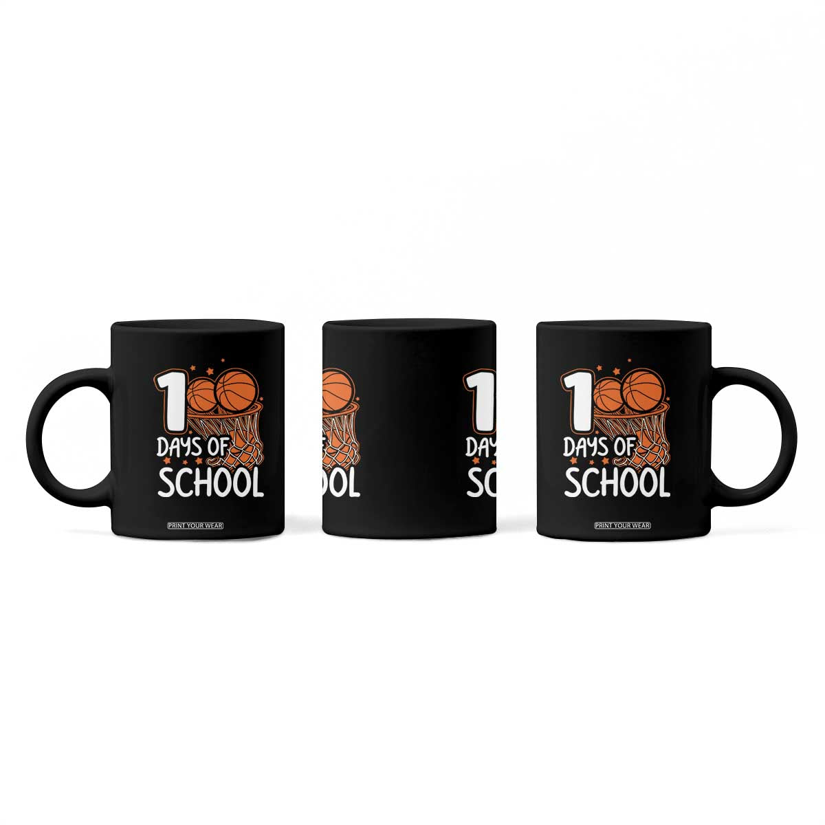 100 Days of Rocking School Basketball Coffee Mug Cool Kids Sports Gift