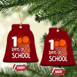100 Days of Rocking School Basketball Ceramic Ornament Cool Kids Sports Gift