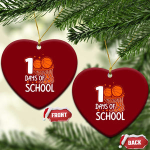 100 Days of Rocking School Basketball Ceramic Ornament Cool Kids Sports Gift