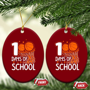 100 Days of Rocking School Basketball Ceramic Ornament Cool Kids Sports Gift