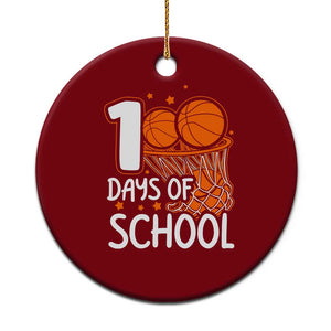 100 Days of Rocking School Basketball Ceramic Ornament Cool Kids Sports Gift