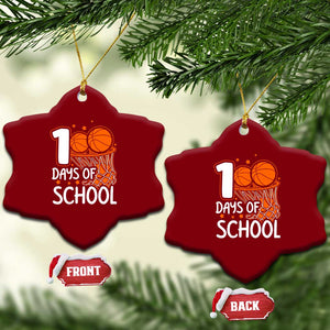 100 Days of Rocking School Basketball Ceramic Ornament Cool Kids Sports Gift