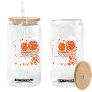 100 Days of Rocking School Basketball Glass Can Cool Kids Sports Gift