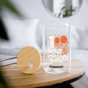100 Days of Rocking School Basketball Glass Can Cool Kids Sports Gift