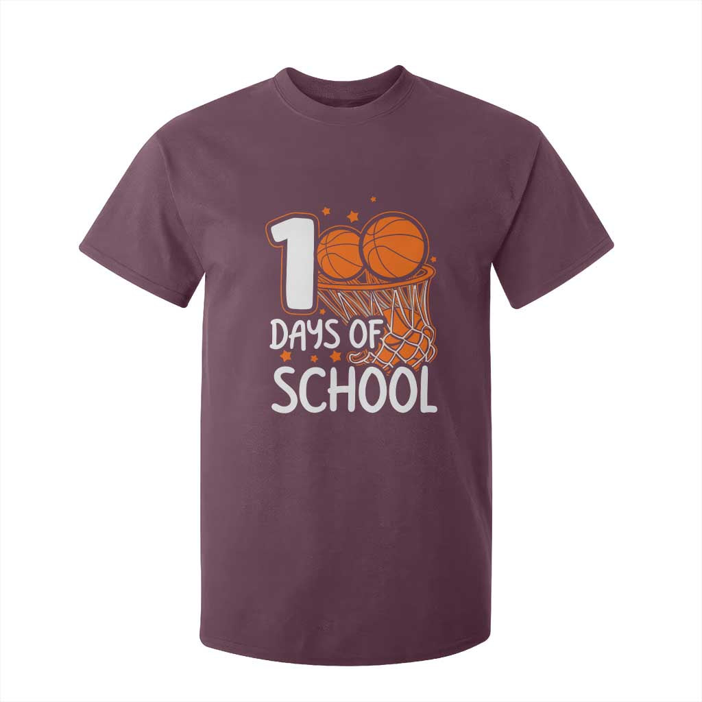 100 Days of Rocking School Basketball T Shirt For Kid Cool Kids Sports Gift