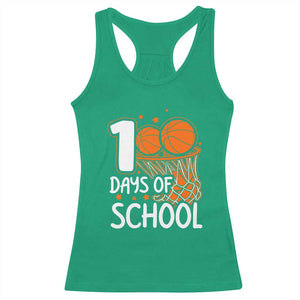100 Days of Rocking School Basketball Racerback Tank Top Cool Kids Sports Gift