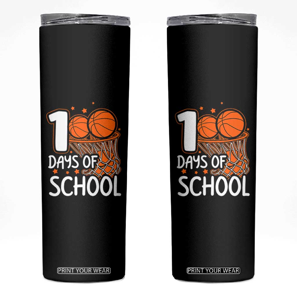 100 Days of Rocking School Basketball Skinny Tumbler Cool Kids Sports Gift TS01 Black Print Your Wear