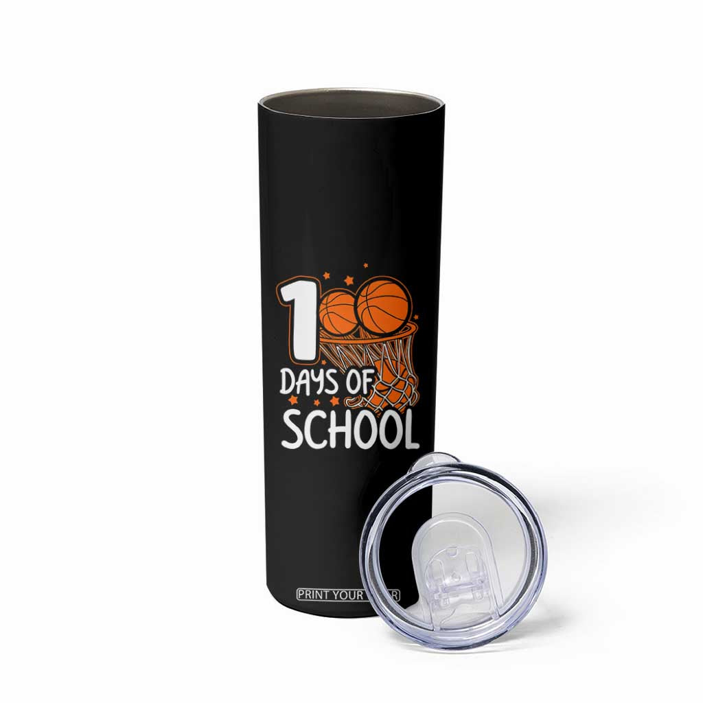 100 Days of Rocking School Basketball Skinny Tumbler Cool Kids Sports Gift