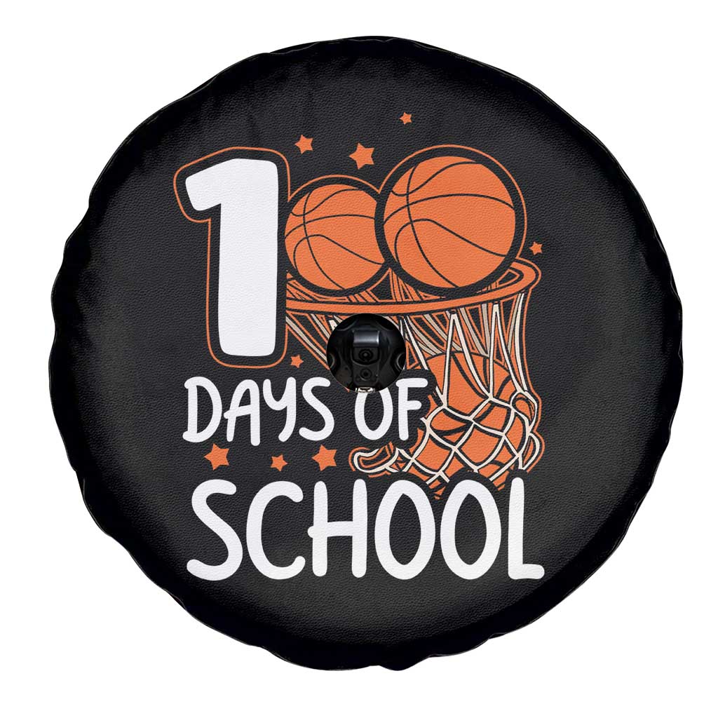 100 Days of Rocking School Basketball Spare Tire Cover Cool Kids Sports Gift