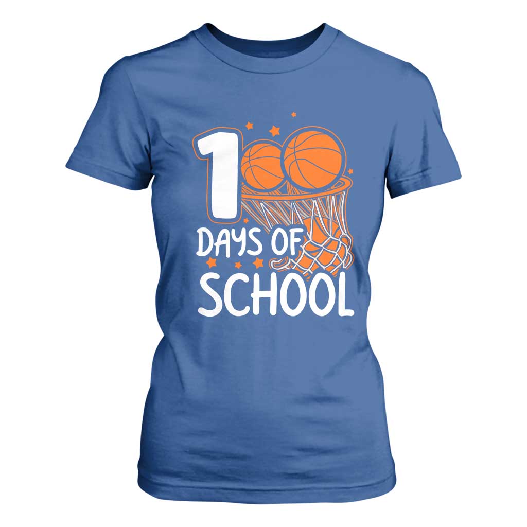 100 Days of Rocking School Basketball T Shirt For Women Cool Kids Sports Gift