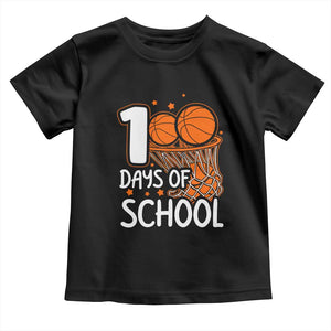 100 Days of Rocking School Basketball Toddler T Shirt Cool Kids Sports Gift