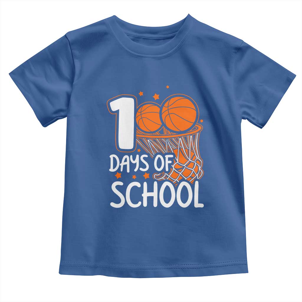 100 Days of Rocking School Basketball Toddler T Shirt Cool Kids Sports Gift