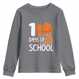 100 Days of Rocking School Basketball Youth Sweatshirt Cool Kids Sports Gift