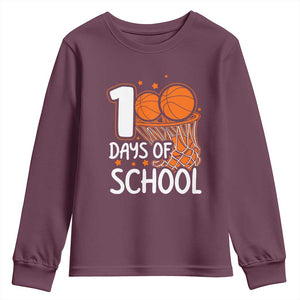100 Days of Rocking School Basketball Youth Sweatshirt Cool Kids Sports Gift
