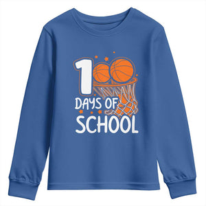 100 Days of Rocking School Basketball Youth Sweatshirt Cool Kids Sports Gift