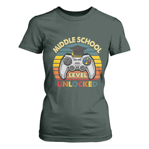 Middle School Level Unlocked T Shirt For Women Funny Gamer First Day of Middle School