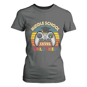 Middle School Level Unlocked T Shirt For Women Funny Gamer First Day of Middle School