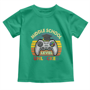 Middle School Level Unlocked Toddler T Shirt Funny Gamer First Day of Middle School