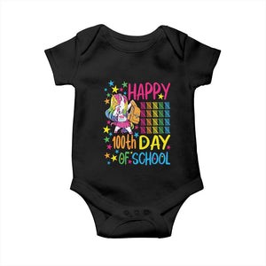 Happy 100th Day of School Unicorn Baby Onesie Magical Girls Celebration Gift