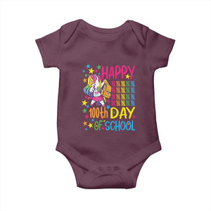 Happy 100th Day of School Unicorn Baby Onesie Magical Girls Celebration Gift