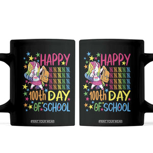 Happy 100th Day of School Unicorn Coffee Mug Magical Girls Celebration Gift
