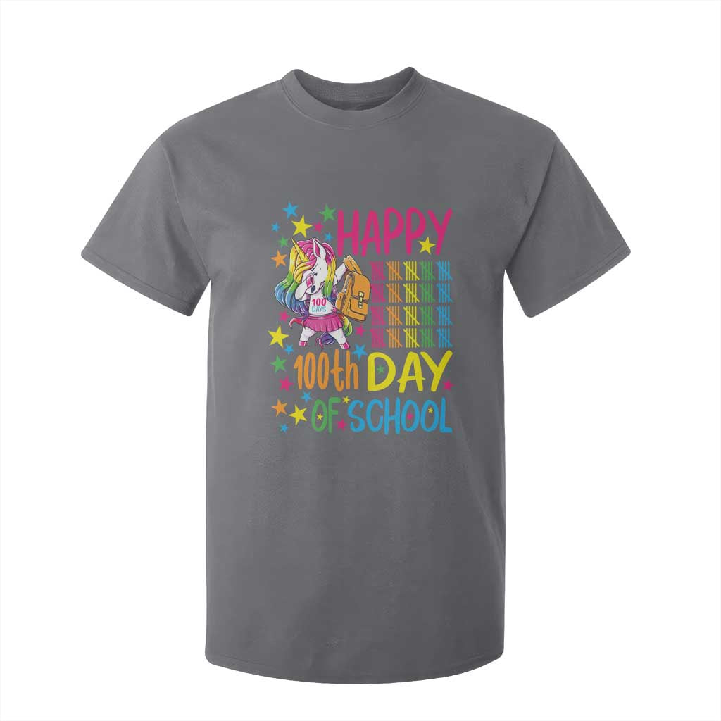 Happy 100th Day of School Unicorn T Shirt For Kid Magical Girls Celebration Gift