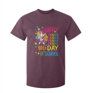 Happy 100th Day of School Unicorn T Shirt For Kid Magical Girls Celebration Gift