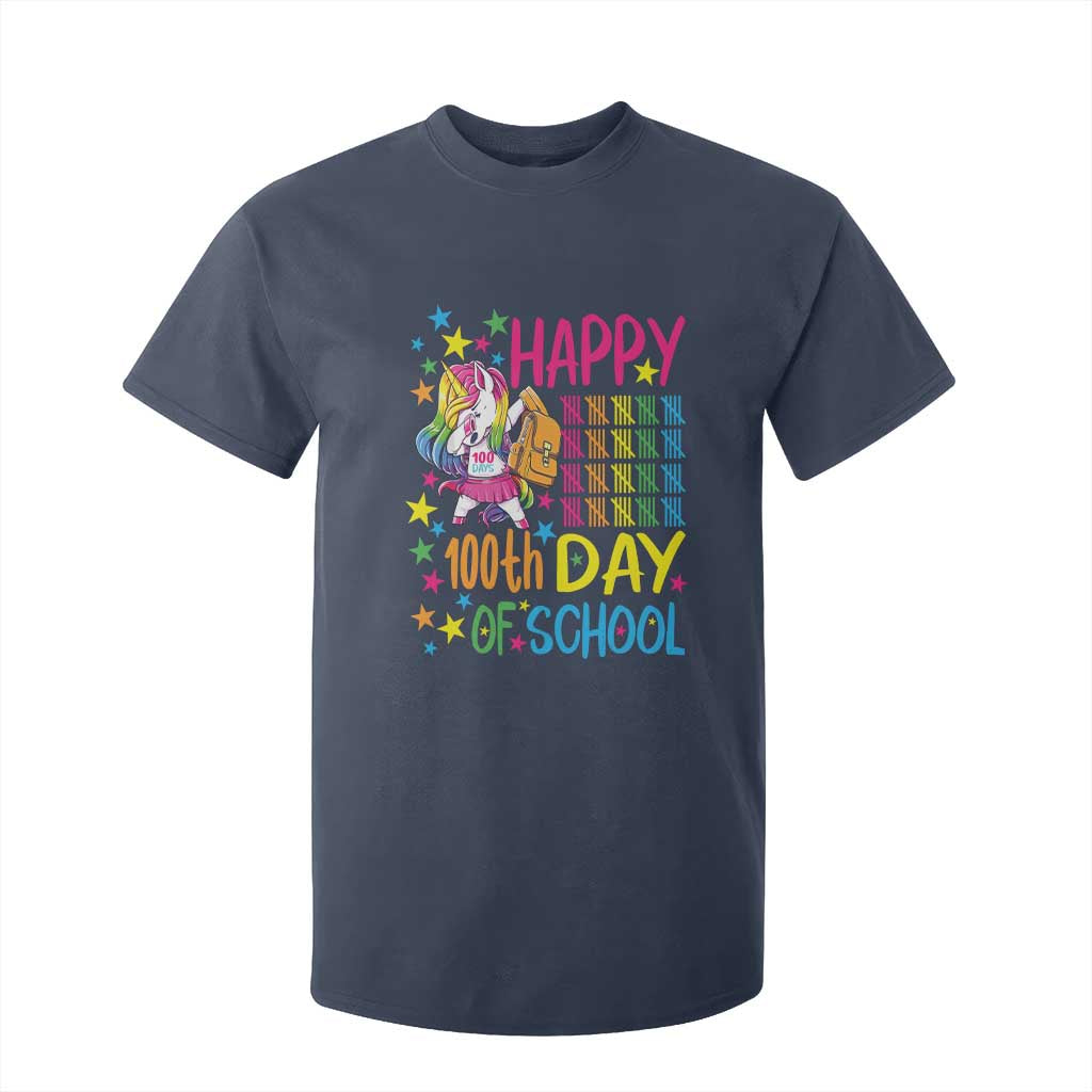 Happy 100th Day of School Unicorn T Shirt For Kid Magical Girls Celebration Gift