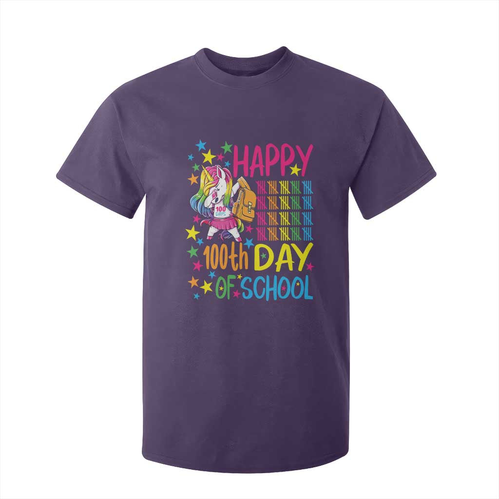 Happy 100th Day of School Unicorn T Shirt For Kid Magical Girls Celebration Gift