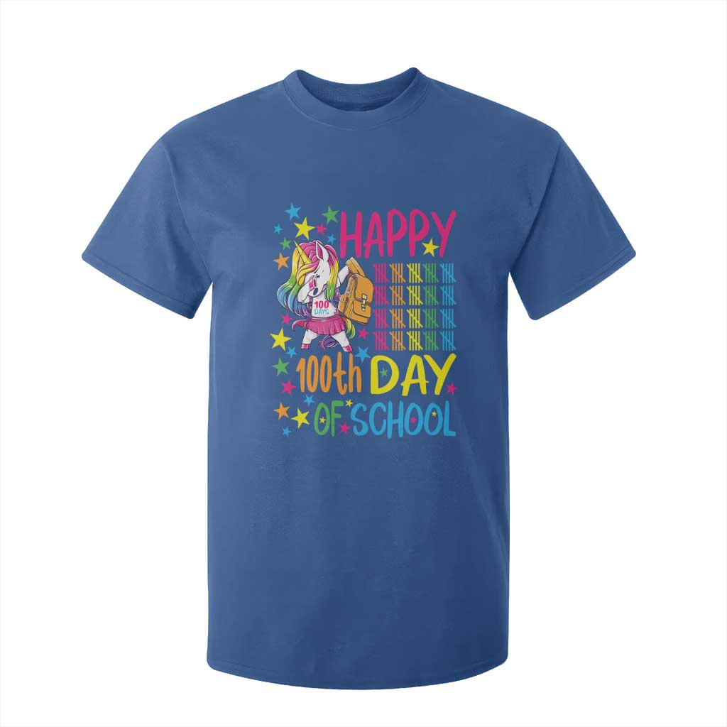 Happy 100th Day of School Unicorn T Shirt For Kid Magical Girls Celebration Gift