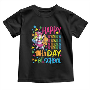Happy 100th Day of School Unicorn Toddler T Shirt Magical Girls Celebration Gift