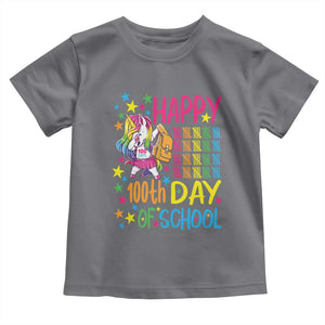 Happy 100th Day of School Unicorn Toddler T Shirt Magical Girls Celebration Gift